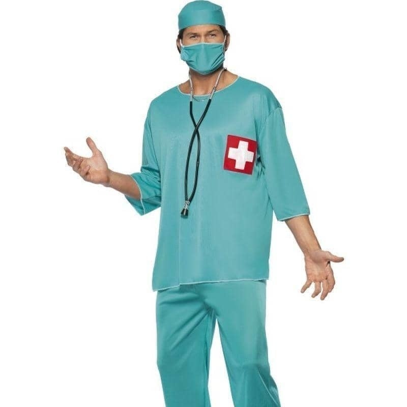 Surgeon Costume Adult Green_1