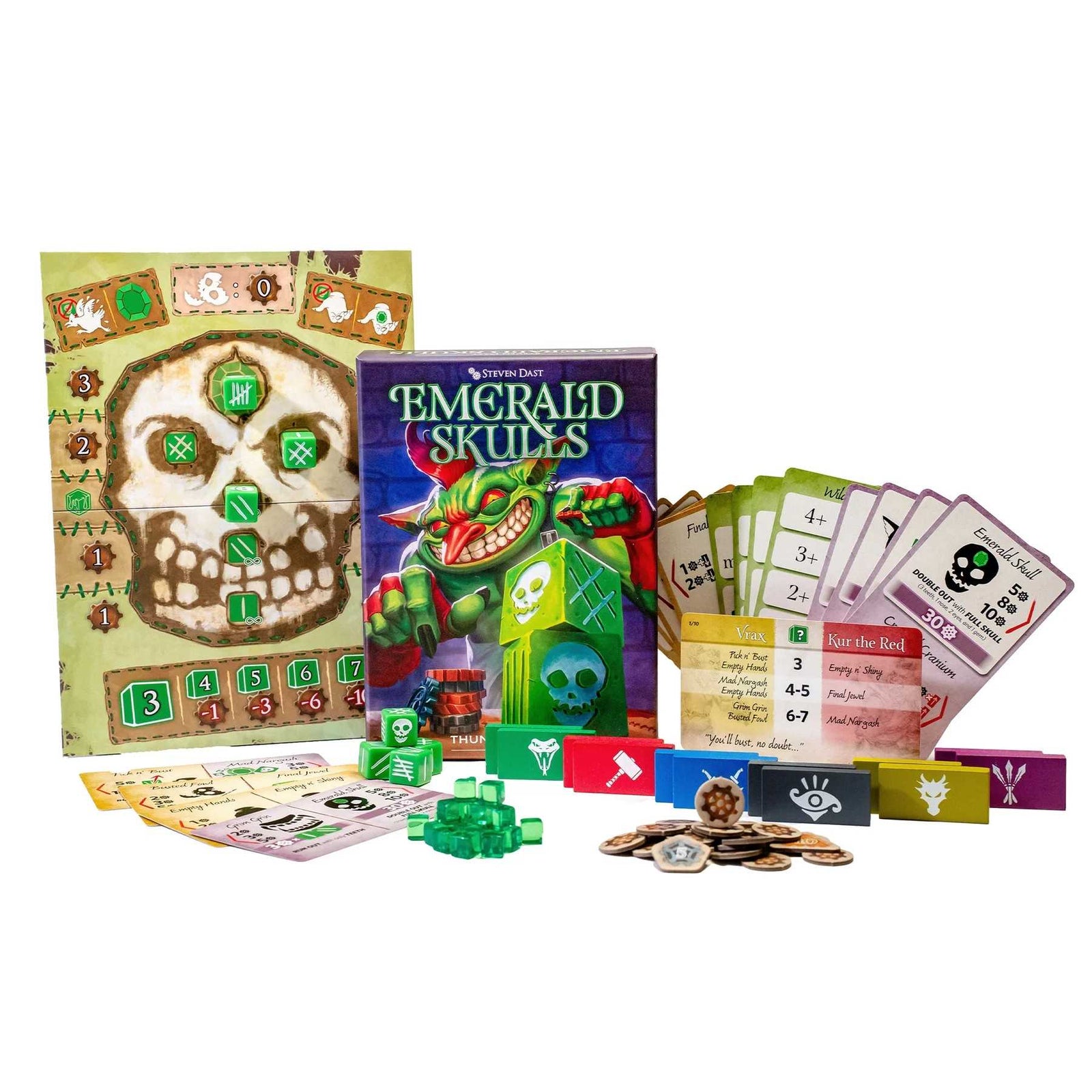 Emerald Skulls Board Game by Thunderworks 2