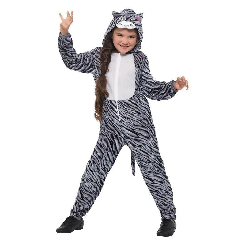 Tabby Cat Costume Kids Grey_2