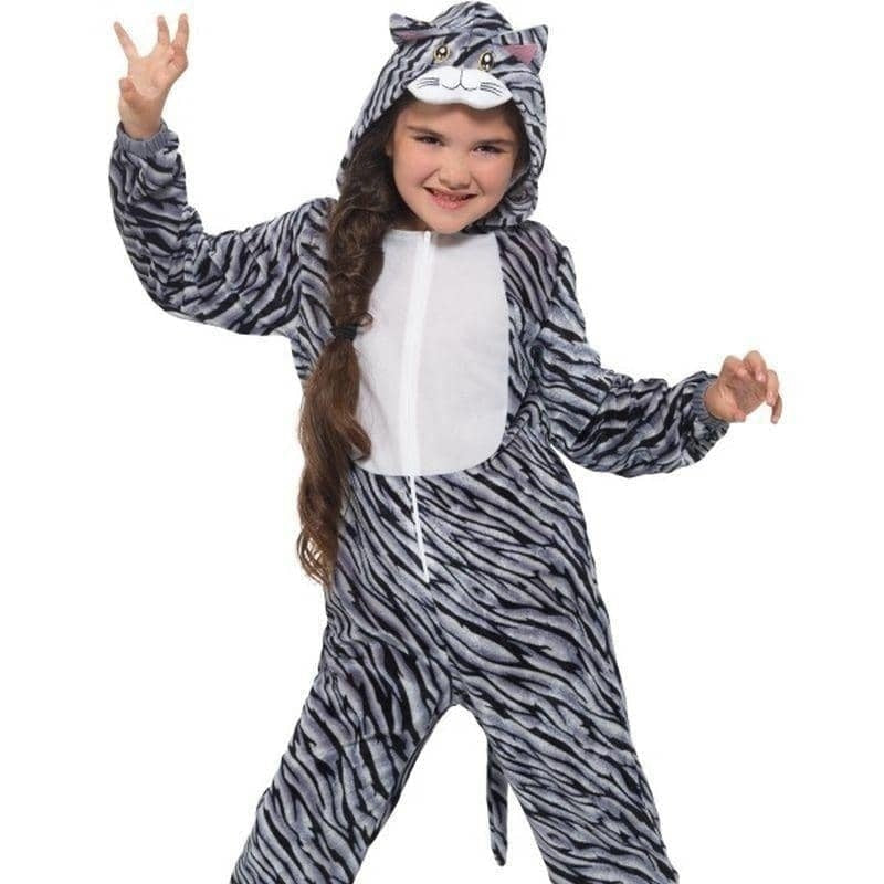 Tabby Cat Costume Kids Grey_1