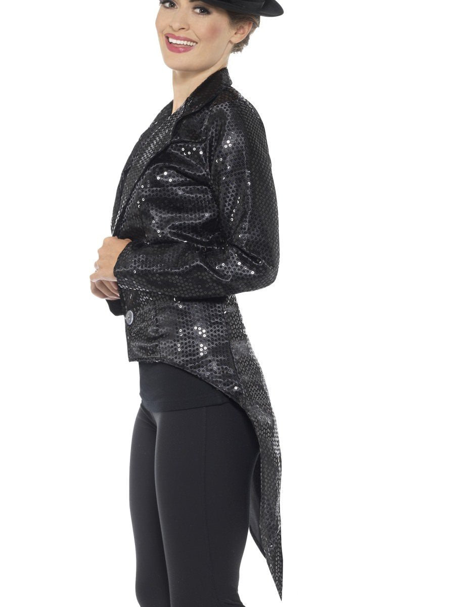 Tailcoat Jacket Adult Black Sequin 3