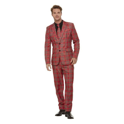 Tartan Suit Adult Red Scottish Costume 1
