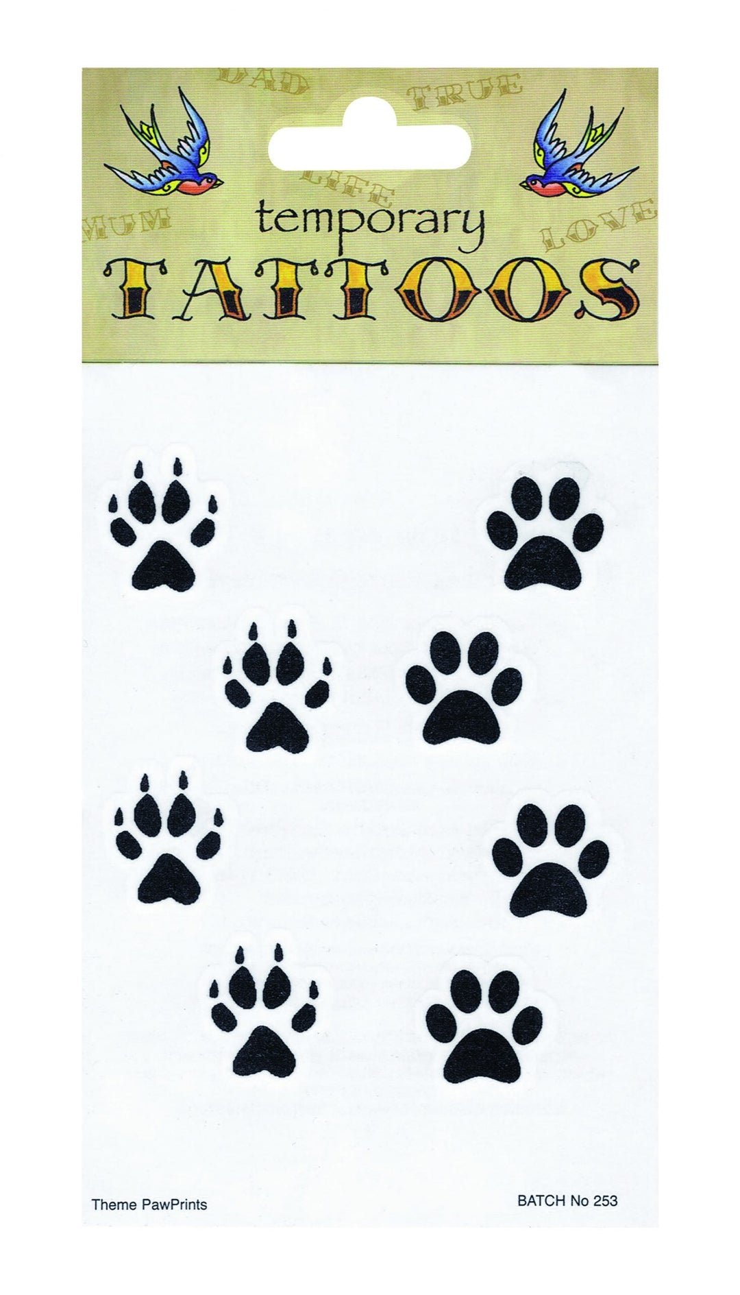 Tattoos Paw Print_1 GJ285