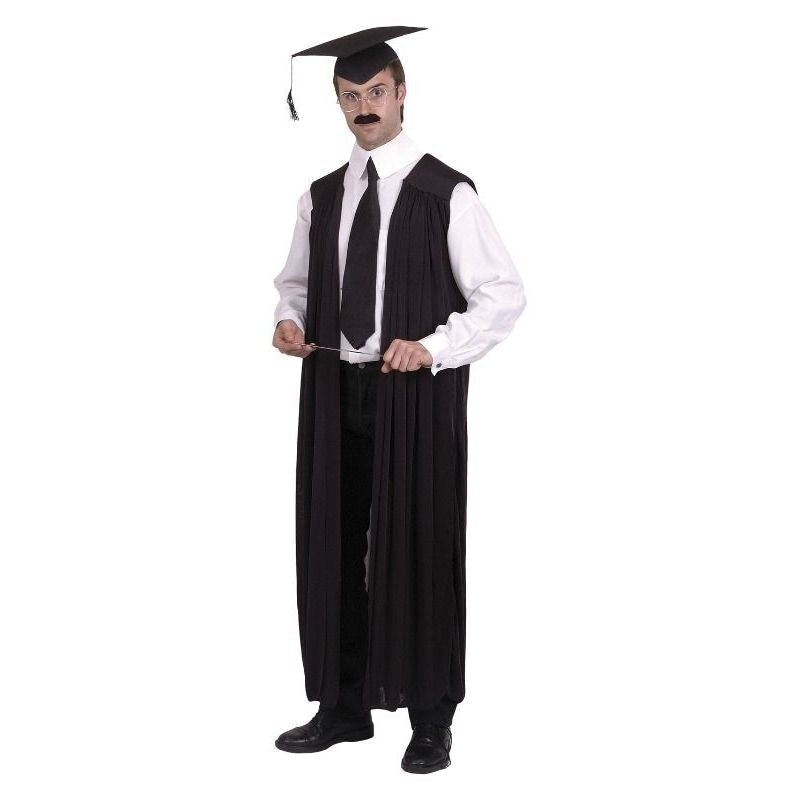 Teachers Gown Adult Black School Days Costume Accessory 1