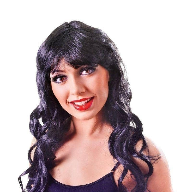 Temptress Black Gothic Curly Wig 1