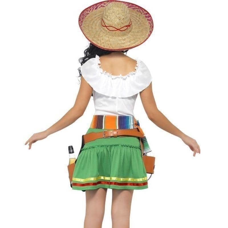 Tequila Shooter Girl Costume Adult Green White Dress Top_2