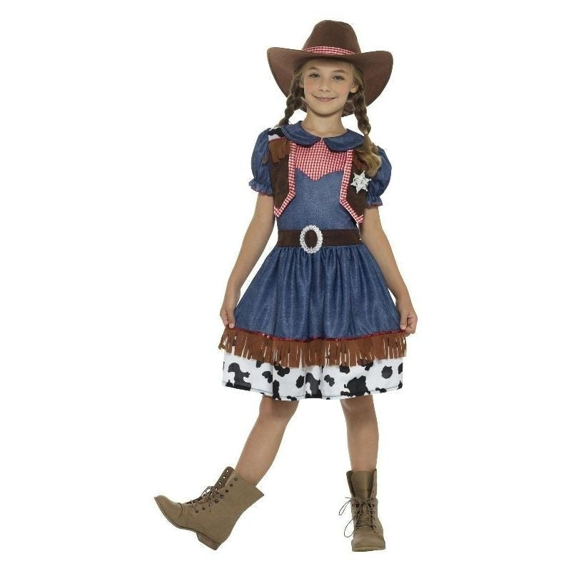 Texan Cowgirl Kids Costume Wild West Blue_2