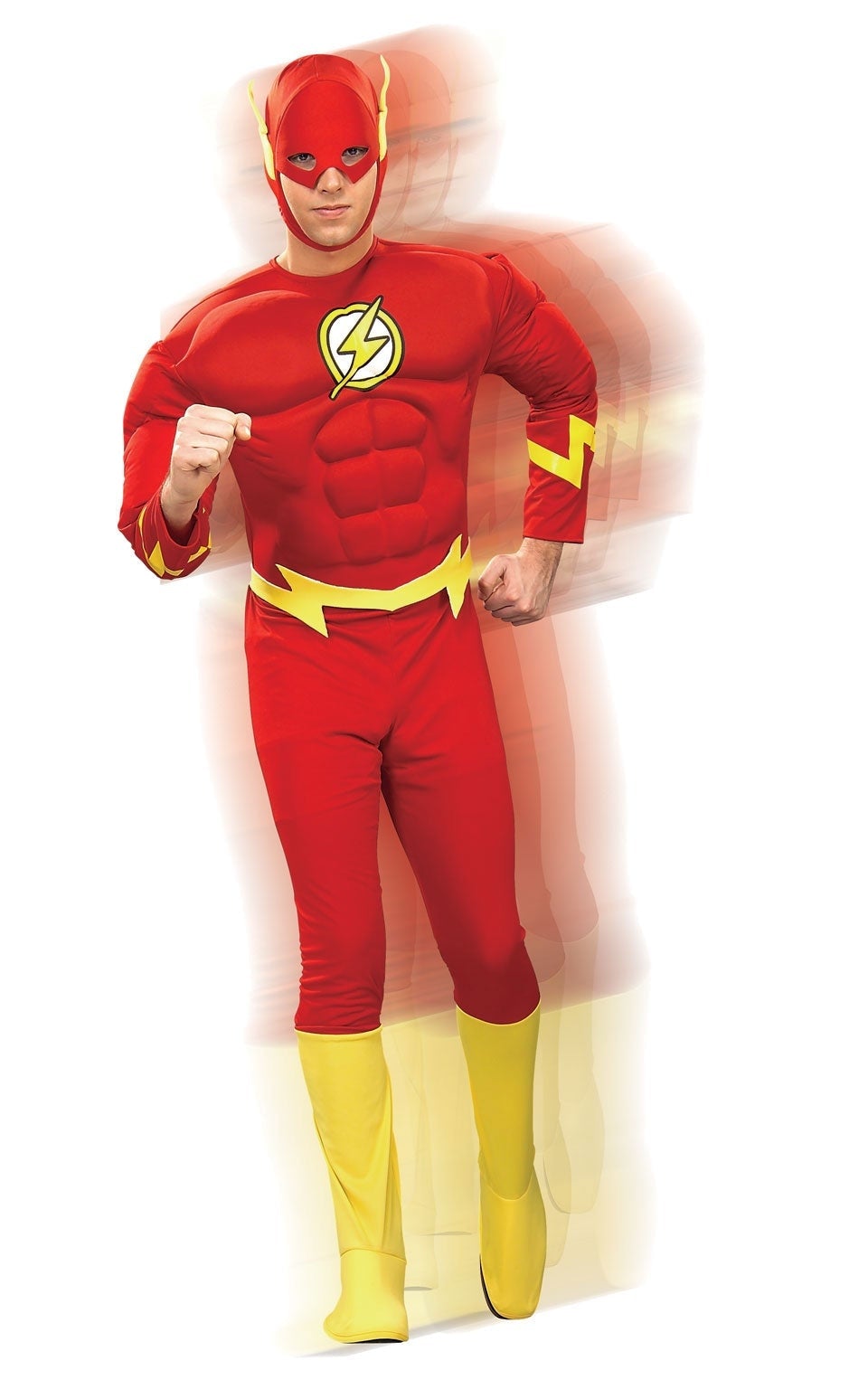 The Flash Costume Muscle Chest Mens Super Hero Suit 2