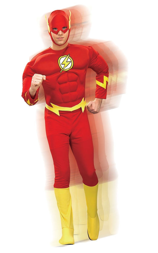 The Flash Costume Muscle Chest Mens Super Hero Suit 2
