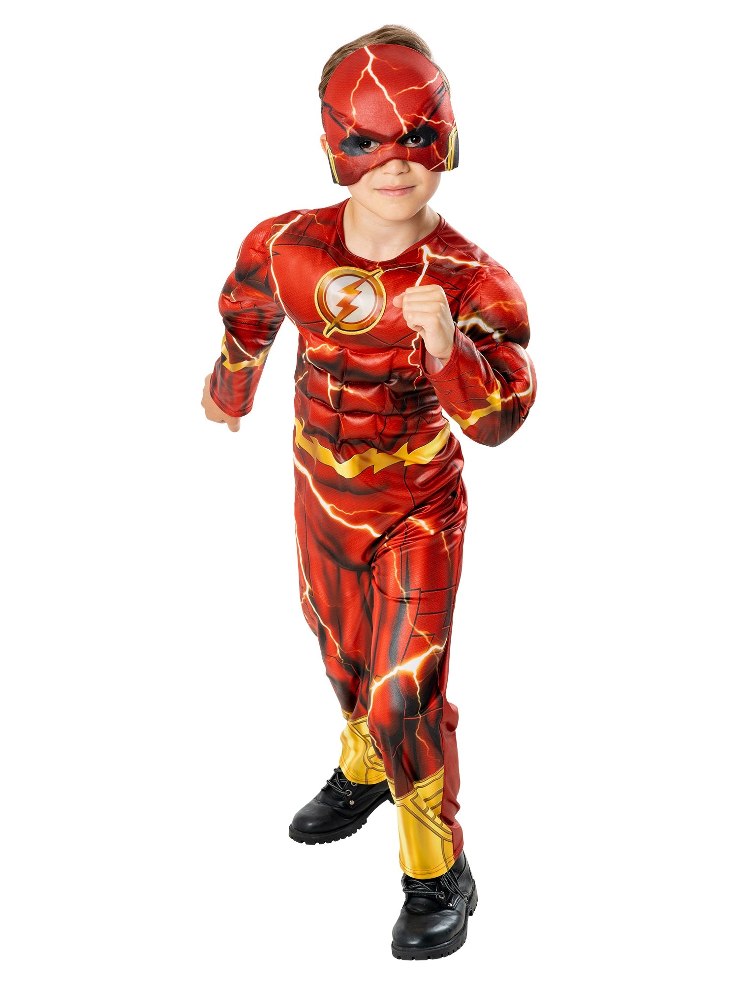 The Flash Kids Costume Padded Muscle Suit 1