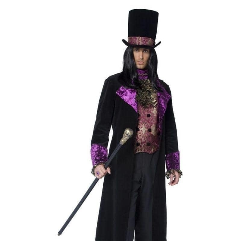The Gothic Count Costume Adult Black Purple_1