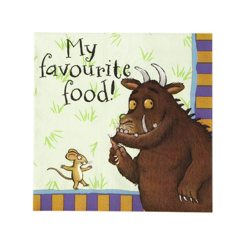 The Gruffalo Tableware Party Napkins x16 Child Brown Green Purple Multi Orange 1