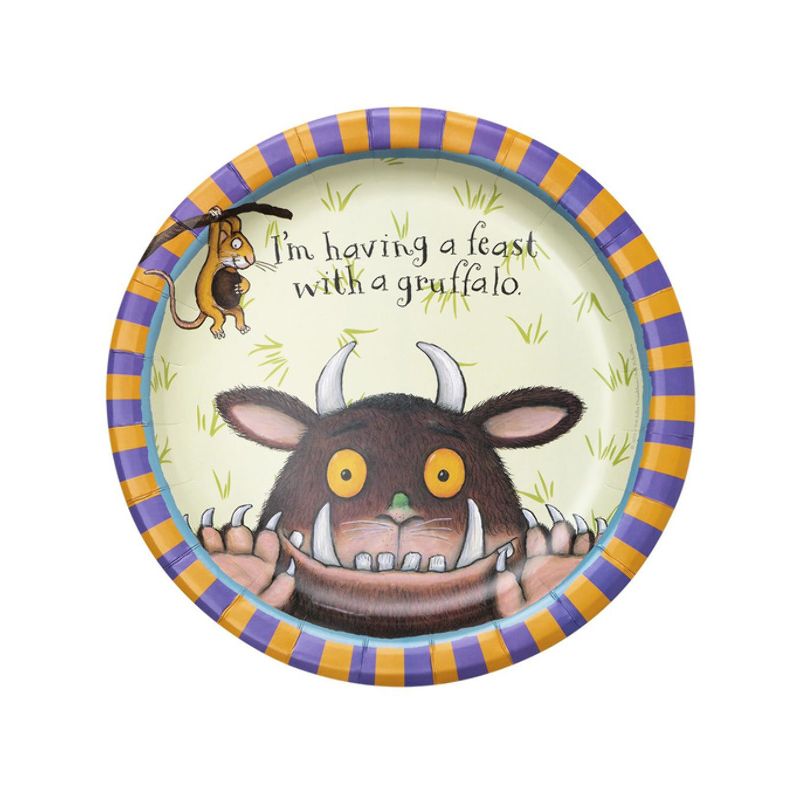 The Gruffalo Tableware Party Plates x8 Child Multi Brown Green Orange Purple 1