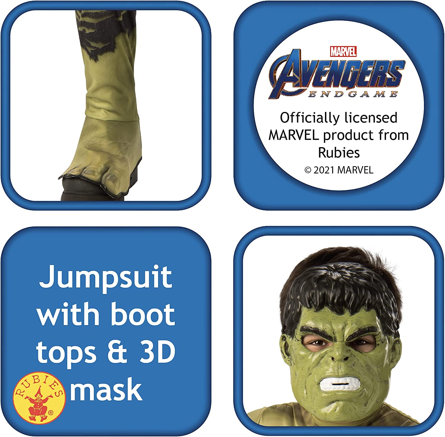 The Hulk Costume From Marvel Endgame Kids 2
