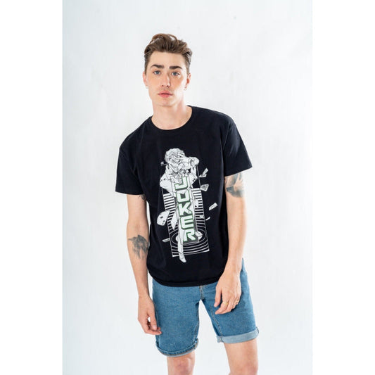 The Joker Adult Unisex Black Jester T-Shirt DC 1