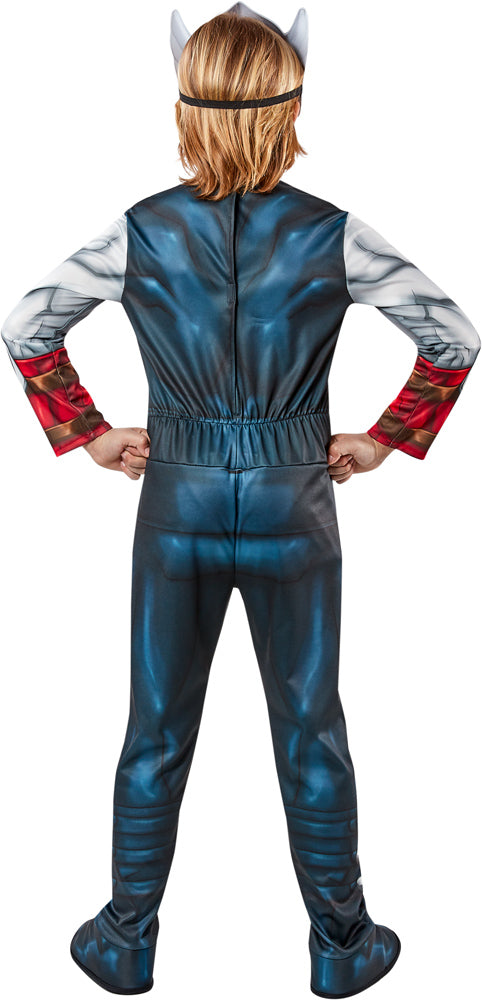 Thor Costume Kids Marvel Avengers Jumpsuit Cape 4