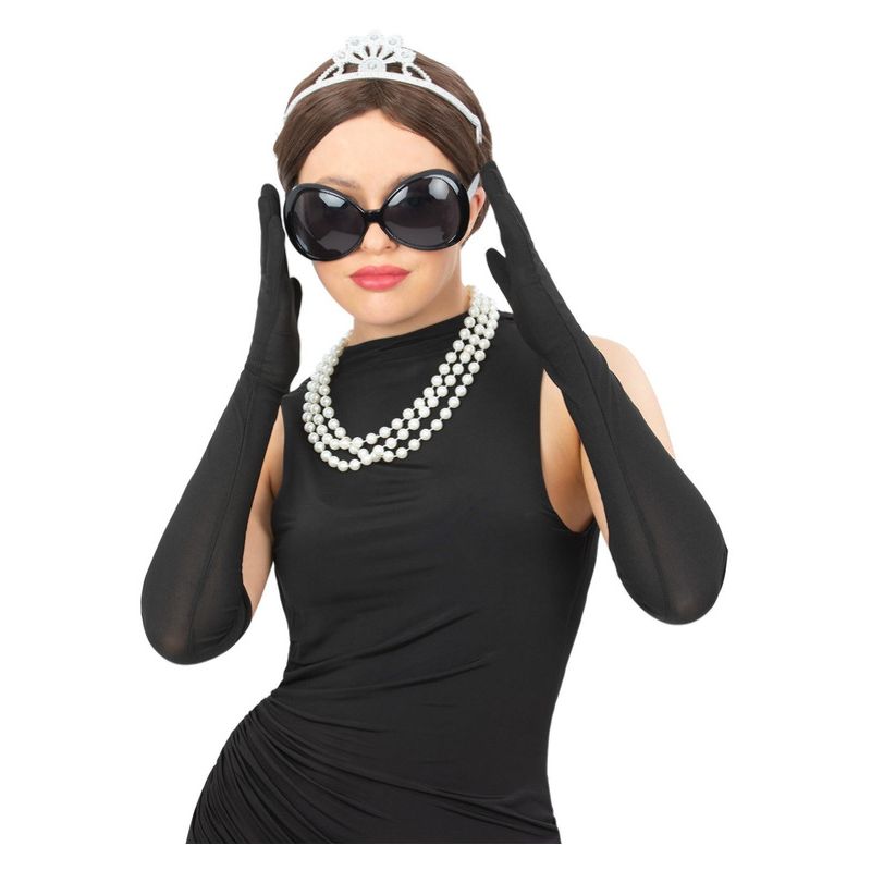 Tiffany Diva Kit Sunglasses Plastic Tiara Pearl Necklace and Long Gloves 1