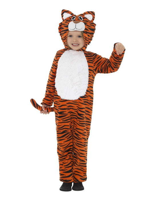 Tiger Costume Kids Hooded Jumpsuit with Tail 2