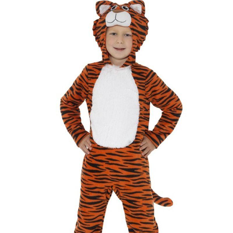 Tiger Costume Kids Hooded Jumpsuit with Tail_1