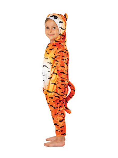 Tiger Costume for Kids Tail and Hood Jumpsuit 2