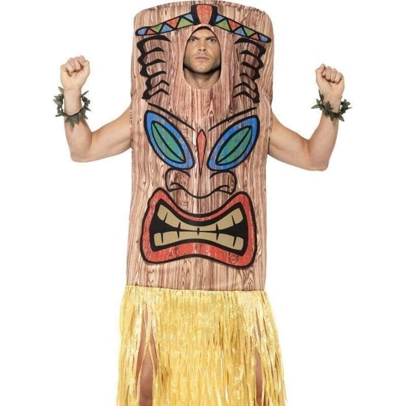 Tiki Totem Costume Adult Brown Tabard_1
