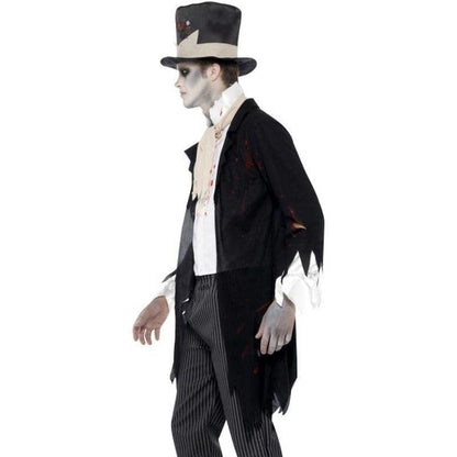 Till Death Do Us Part Zombie Groom Costume Adult Black White 3