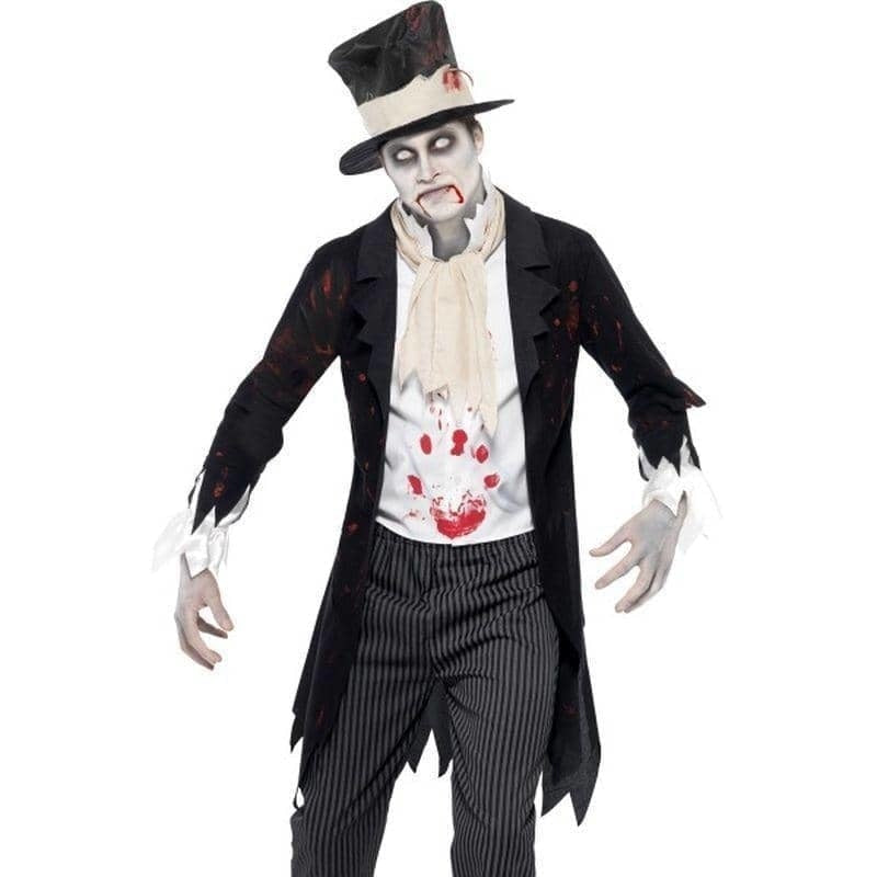 Till Death Do Us Part Zombie Groom Costume Adult Black White 1