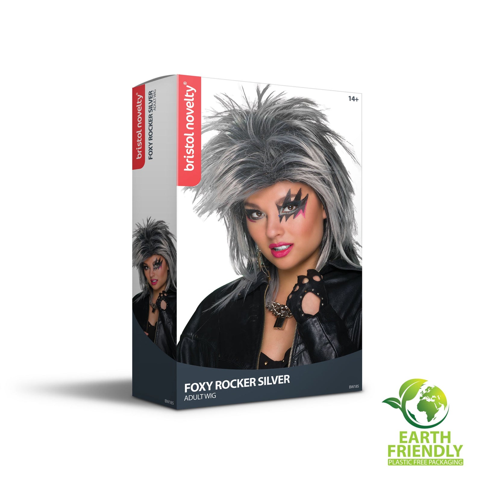 Tina Turner Two Tone Wig Grey Black Punk Hair 2