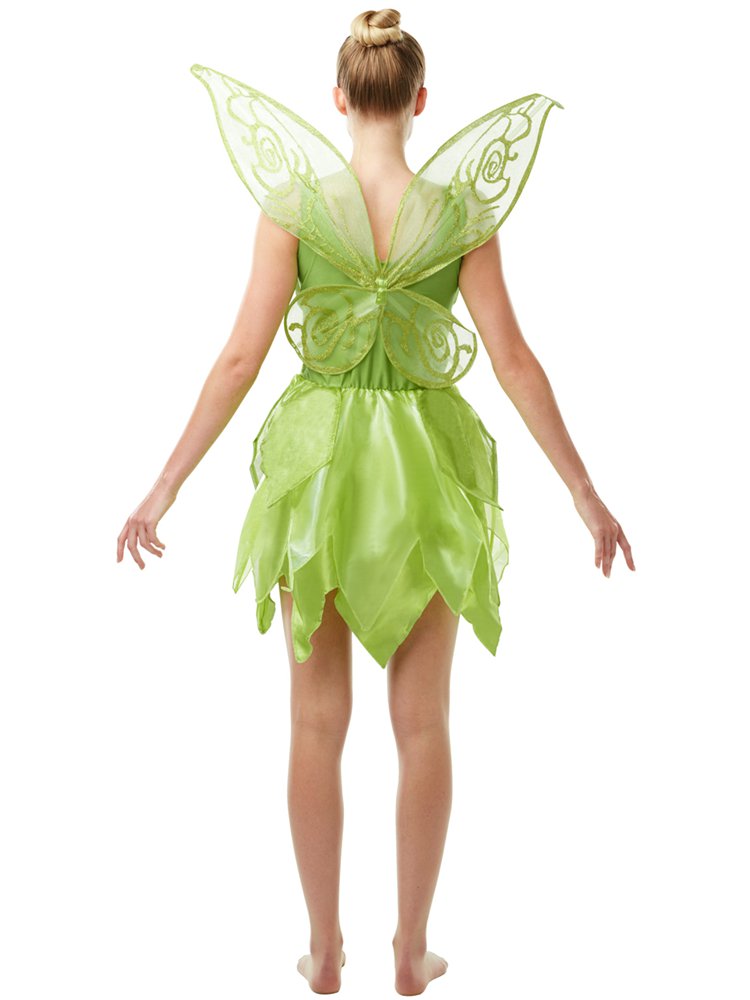 Tinkerbell Green Fairy Ladies Costume with Detachable Wings 2