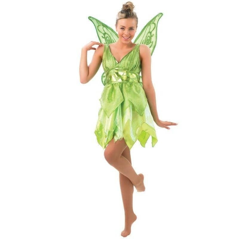 Tinkerbell Green Fairy Ladies Costume with Detachable Wings 1