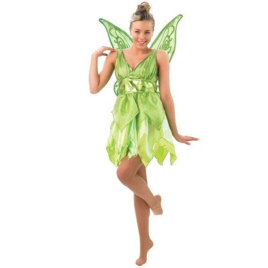 Tinkerbell Green Fairy Ladies Costume with Detachable Wings 1