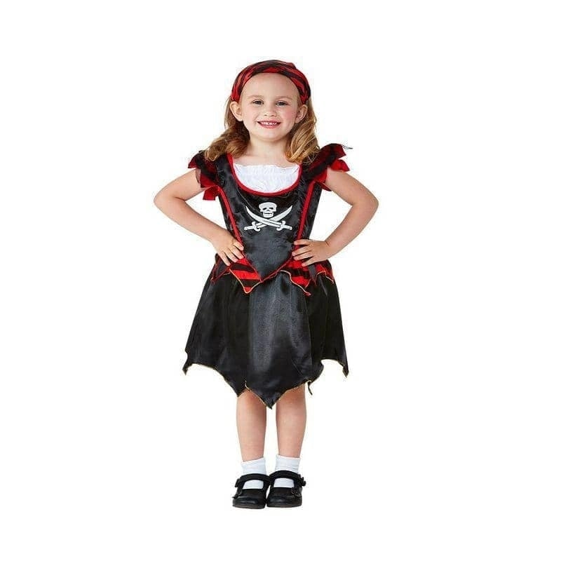 Toddler Pirate Skull & Crossbones Costume Black_1