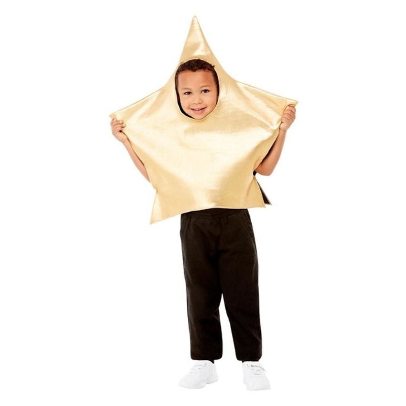 Toddler Shining Star Costume Gold All In One 1