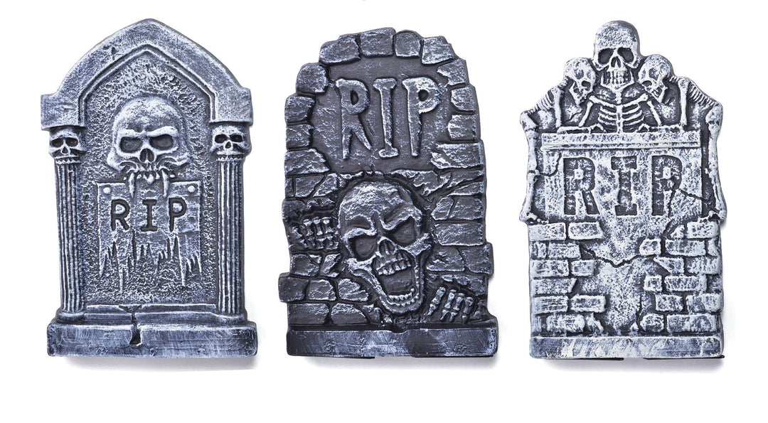 Tombstone 13 Inch Tall 3 Assorted Halloween Props_1