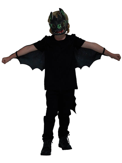 Toothless Nightfury Glow in the Dark Wings and Mask Set 2