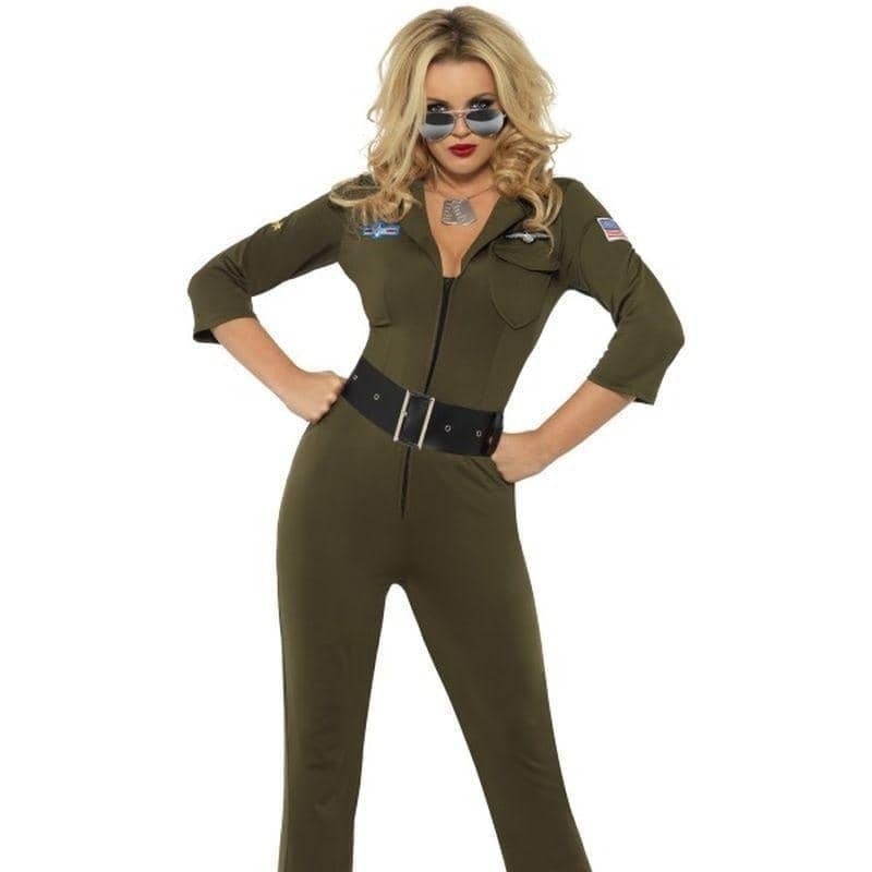 Top Gun Aviator Adult Green Jumpsuit_1