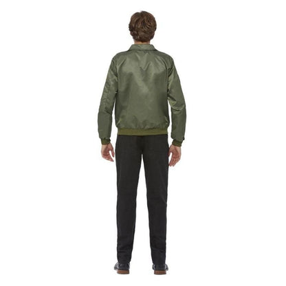 Top Gun Maverick Bomber Jacket Costume Green with Applique Badges 2