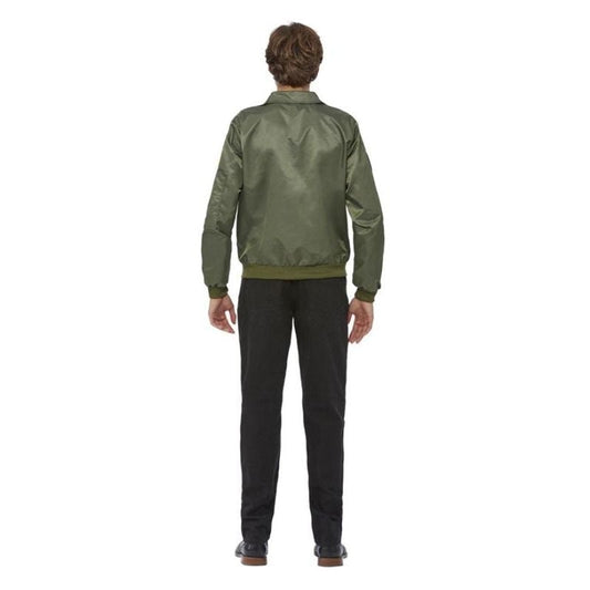 Top Gun Maverick Bomber Jacket Costume Green with Applique Badges 2