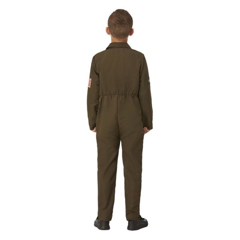 Top Gun Maverick Childs Aviator Costume Green Jumpsuit 2