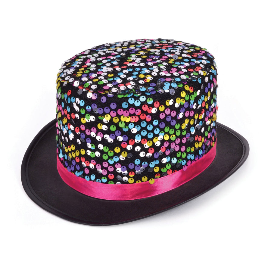 Top Hat Black with Multi Sequins_1