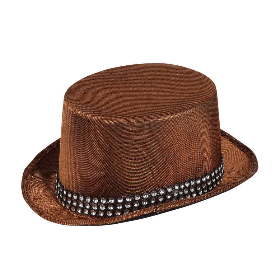 Top Hat Brown " Metallic" Look With Band Hats_1