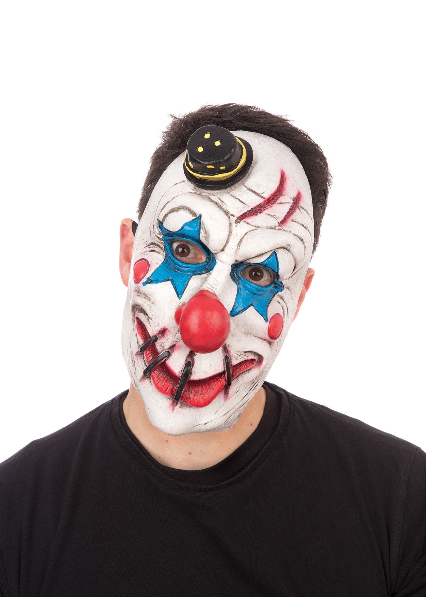 Top Hat Horror Clown Face Mask 1