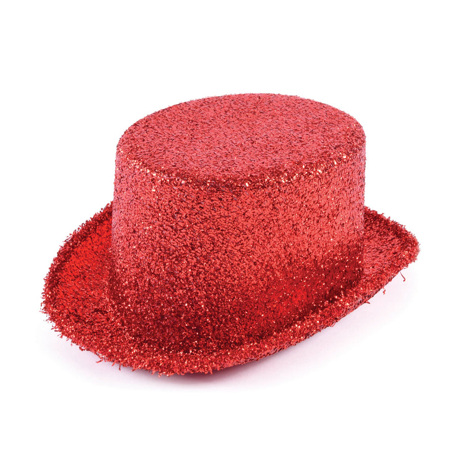 Top Hat Red Lurex Hats Unisex_1