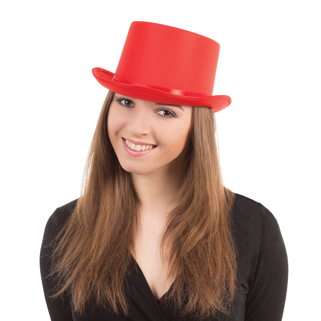 Top Hat Red Satin Look_1