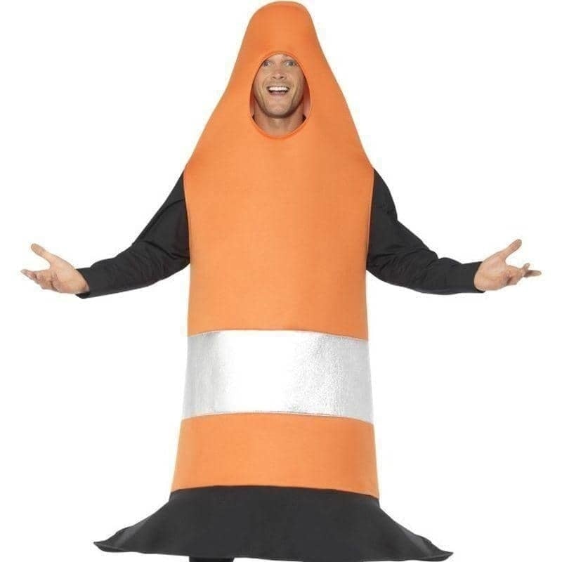 Traffic Cone Costume Adult Orange Tabard_1