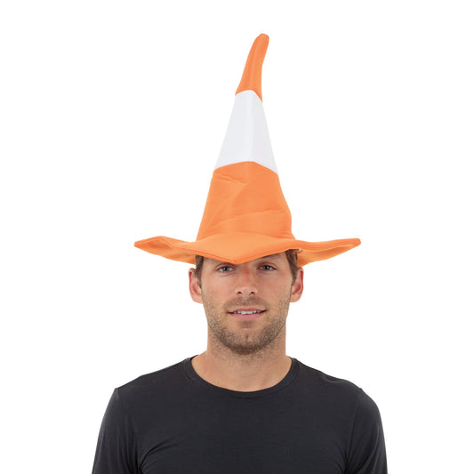 Traffic Cone Hat Orange Soft Joke 1