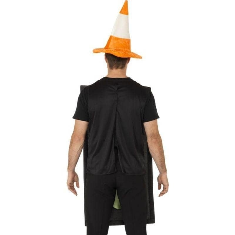 Traffic Light Costume Adult Black Tabard Orange Hat 2