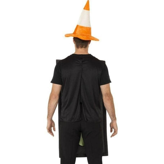 Traffic Light Costume Adult Black Tabard Orange Hat 2