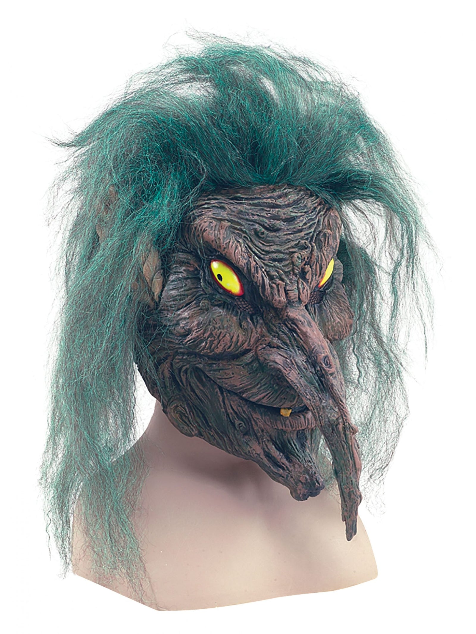 Tree Sprite Mask Rubber Goblin with Green Hair 1