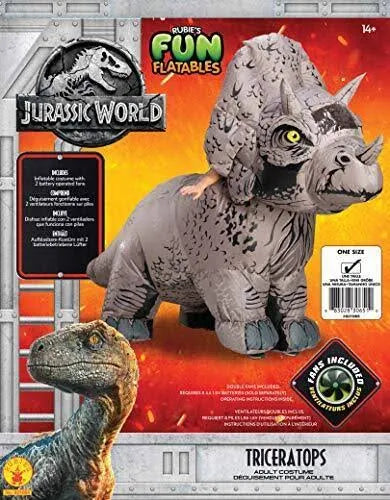 Triceratops Inflatable Costume Adult Jurassic Park Dinosaur 2